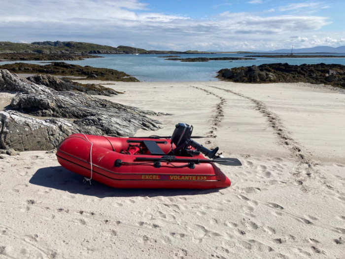 Beach on Oronsay with Paradox in background